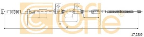 Трос, стояночная тормозная система COFLE 17.2535 (фото 1)
