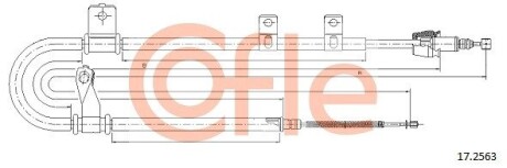 Трос, стояночная тормозная система COFLE 17.2563