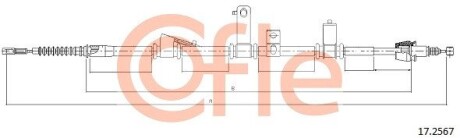 Трос, стояночная тормозная система COFLE 17.2567