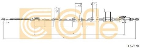 Трос, стояночная тормозная система COFLE 172570