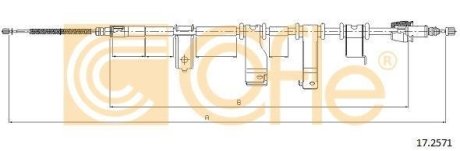 Трос, стояночная тормозная система COFLE 172571 (фото 1)