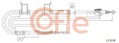 Трос, стояночная тормозная система COFLE 17.2578