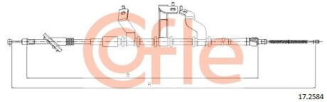 Трос, стояночная тормозная система COFLE 17.2584