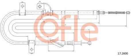 Трос ручника COFLE 17.2600