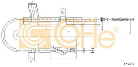 Трос, стояночная тормозная система COFLE 17.2612