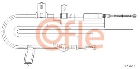Трос, стояночная тормозная система COFLE 17.2613