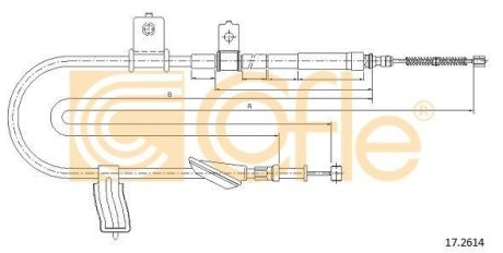 Трос, стояночная тормозная система COFLE 17.2614