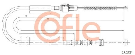 Трос ручника COFLE 17.2724