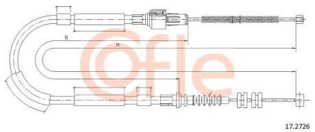 Трос, стояночная тормозная система COFLE 17.2726