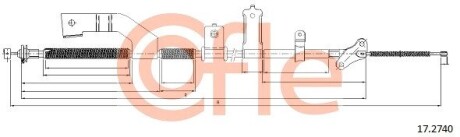 Трос, стояночная тормозная система COFLE 17.2740