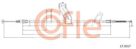 Трос, стояночная тормозная система COFLE 17.3517