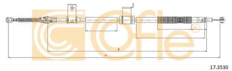 Трос, стояночная тормозная система COFLE 173530