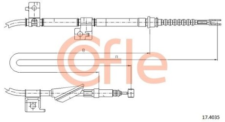 Трос ручника COFLE 17.4035