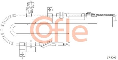 Трос, стояночная тормозная система COFLE 17.4202