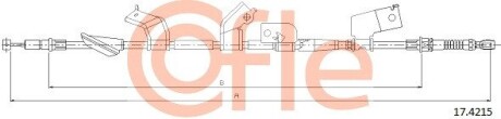 Трос, стояночная тормозная система COFLE 17.4215