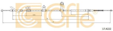 Трос, стояночная тормозная система COFLE 17.4222 (фото 1)