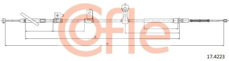 Трос, стояночная тормозная система COFLE 17.4223 (фото 1)