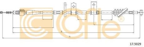 Трос, стояночная тормозная система COFLE 17.5029 (фото 1)