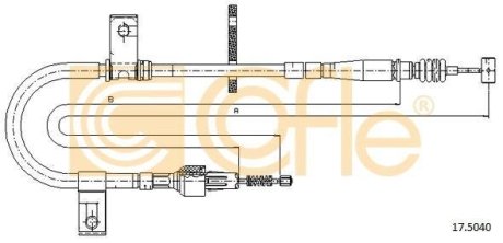 Трос, стояночная тормозная система COFLE 17.5040 (фото 1)