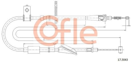 Трос, стояночная тормозная система COFLE 17.5043 (фото 1)