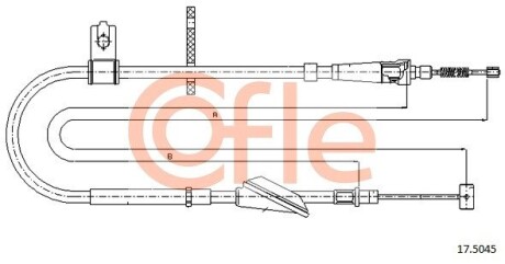 Трос ручника COFLE 17.5045