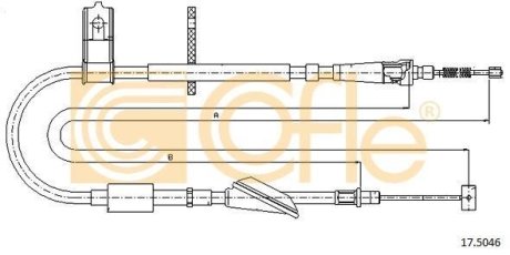 Трос, стояночная тормозная система COFLE 17.5046 (фото 1)