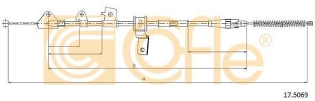Трос, стояночная тормозная система COFLE 17.5069 (фото 1)