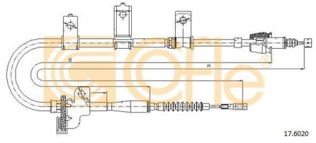 Трос, стояночная тормозная система COFLE 17.6020 (фото 1)