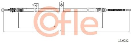 Трос, стояночная тормозная система COFLE 17.6032