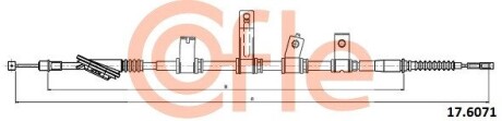 Трос, стояночная тормозная система COFLE 17.6071