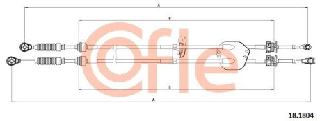 Трос, ступенчатая коробка передач COFLE 18.1804