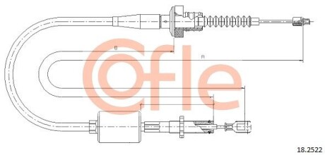 Трос, управление сцеплением COFLE 18.2522