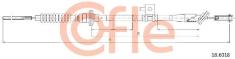 Трос, управление сцеплением COFLE 18.6018 (фото 1)