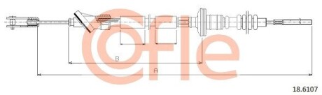 Трос, управление сцеплением COFLE 18.6107 (фото 1)