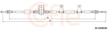 Трос, стояночная тормозная система COFLE 20.160B046