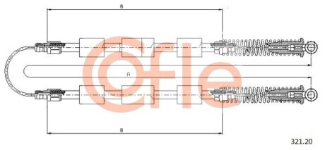 Трос, стояночная тормозная система COFLE 321.20 (фото 1)