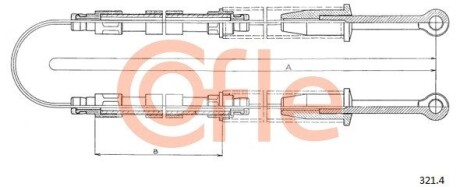 Трос ручника COFLE 321.4