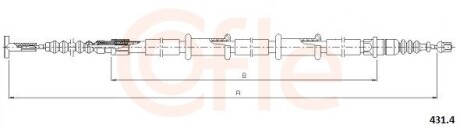 Трос, стояночная тормозная система COFLE 431.4