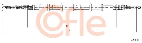 Трос ручника COFLE 441.3