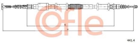 Трос ручника COFLE 441.4