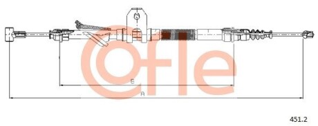 Трос ручника COFLE 451.2