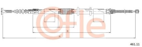 Трос, стояночная тормозная система COFLE 461.11