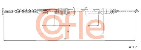 Трос, стояночная тормозная система COFLE 461.7