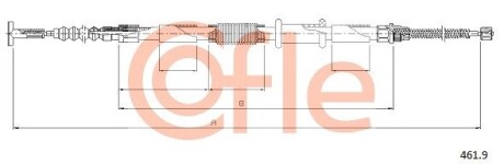 Трос ручника COFLE 461.9 (фото 1)