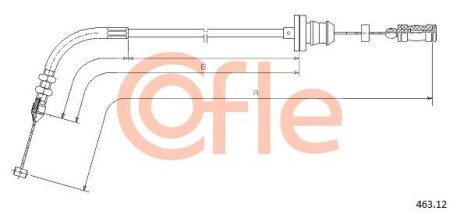 Трос акселератора COFLE 463.12