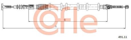 Трос, стояночная тормозная система COFLE 491.11