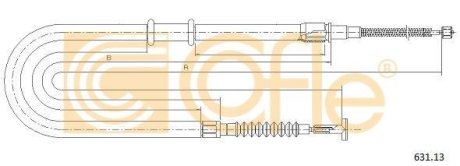 Трос, стояночная тормозная система COFLE 631.13 (фото 1)