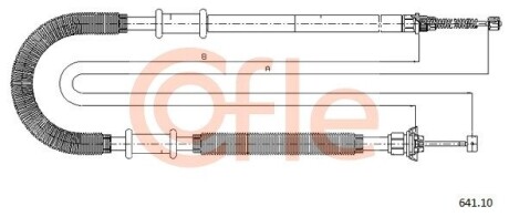 Трос, стояночная тормозная система COFLE 641.10