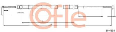 Трос, стояночная тормозная система COFLE 92.10.4158