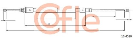 Трос, стояночная тормозная система COFLE 92.10.4520 (фото 1)